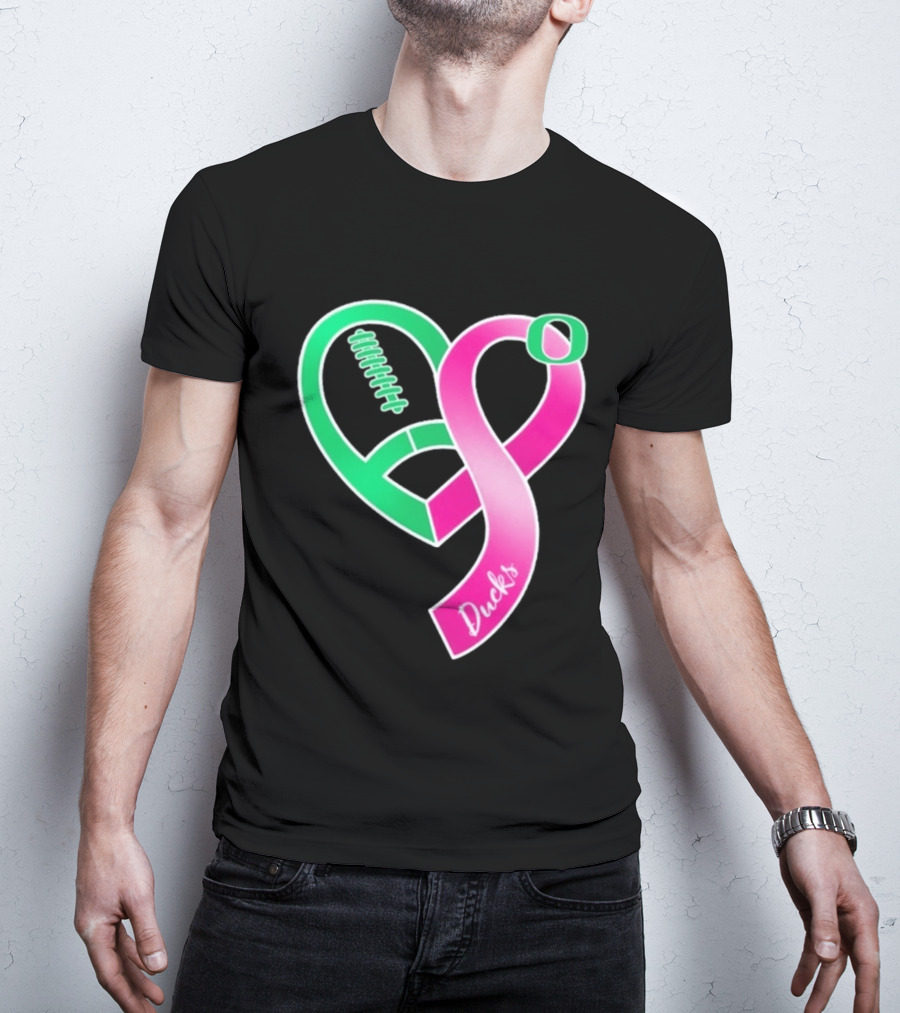 Oregon Ducks Pink Ribbon Breast Cancer Awareness 2026 T-Shirt