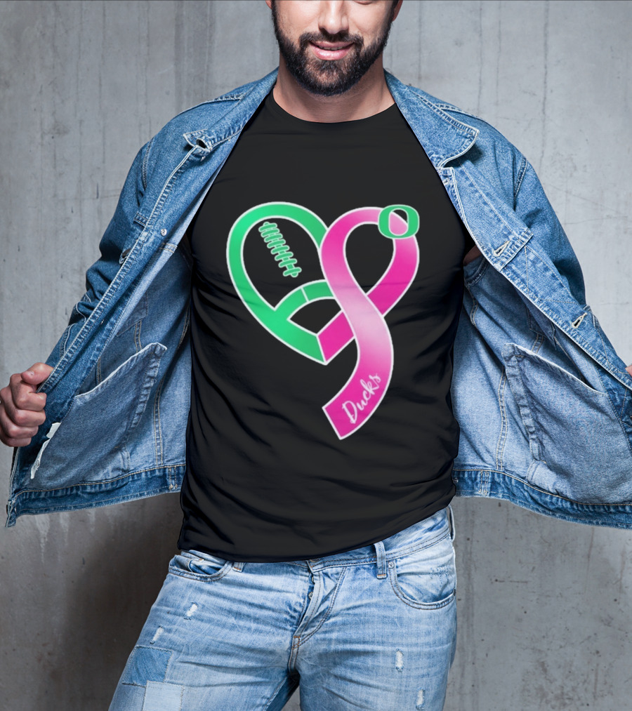 Oregon Ducks Pink Ribbon Breast Cancer Awareness 2026 T-Shirt
