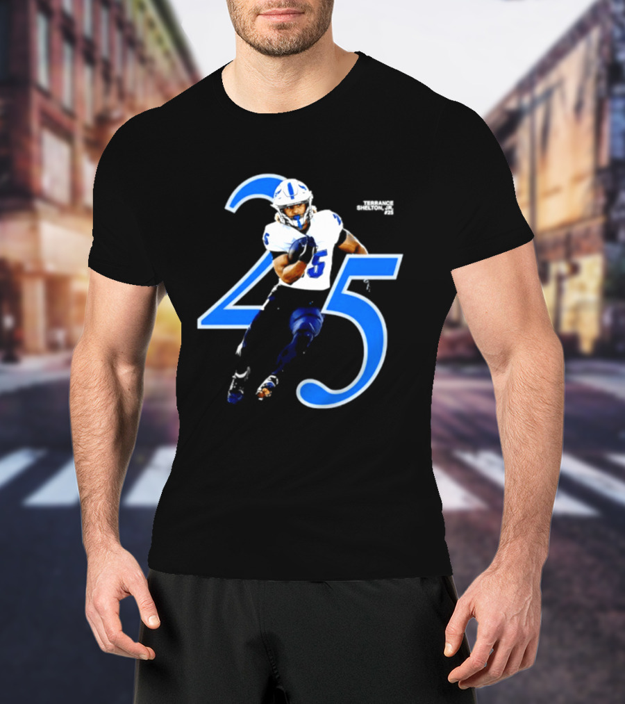Terrance Shelton Jr 25 Buffalo Bulls NCAA Football Player Jersey Number T-Shirt
