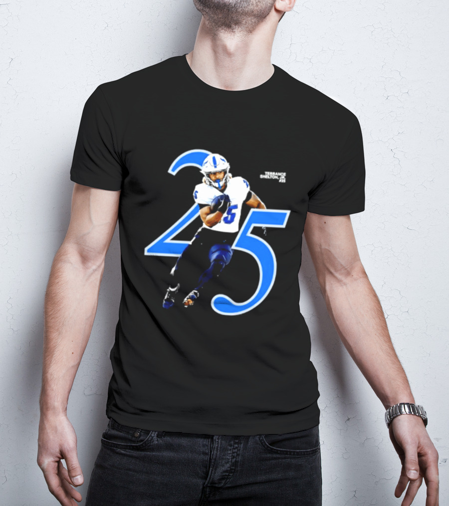 Terrance Shelton Jr 25 Buffalo Bulls NCAA Football Player Jersey Number T-Shirt
