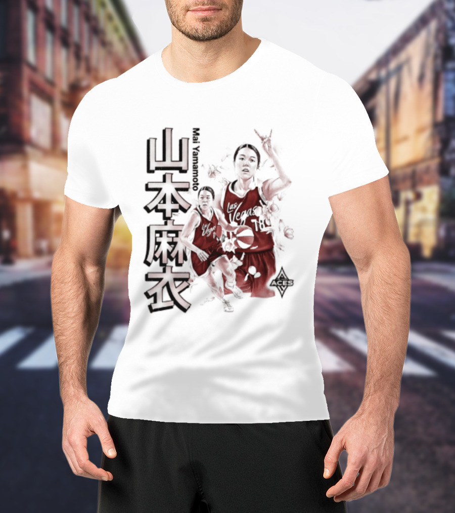 Mai Yamamoto Las Vegas Aces Cherry Blossom Basketball Japanese T-Shirt