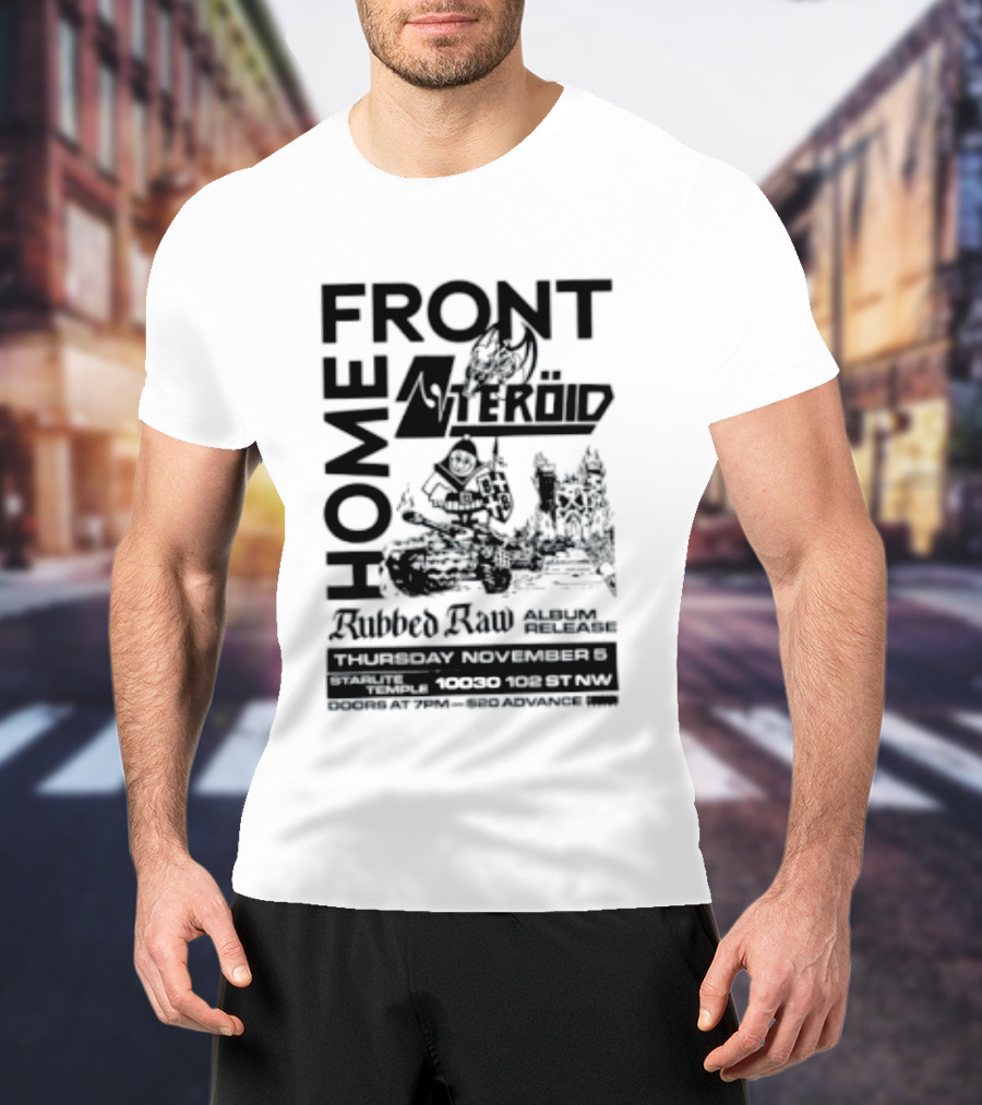 FRONT Asteroid Home Rubbed Raw August Release Starlite Temple T-Shirt