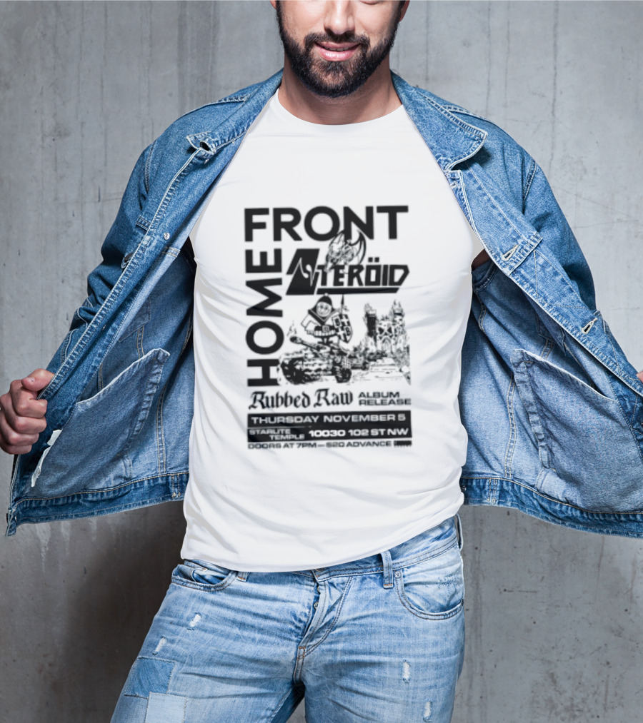 FRONT Asteroid Home Rubbed Raw August Release Starlite Temple T-Shirt