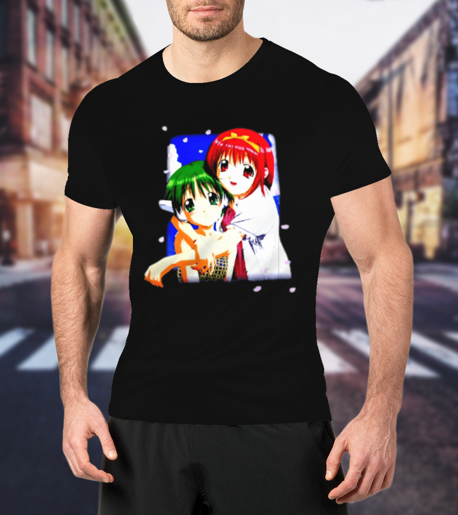 Aquaplus Hike Softgarage Chillweeb Anime Girls Cherry Blossom Hugging Scene T-Shirt