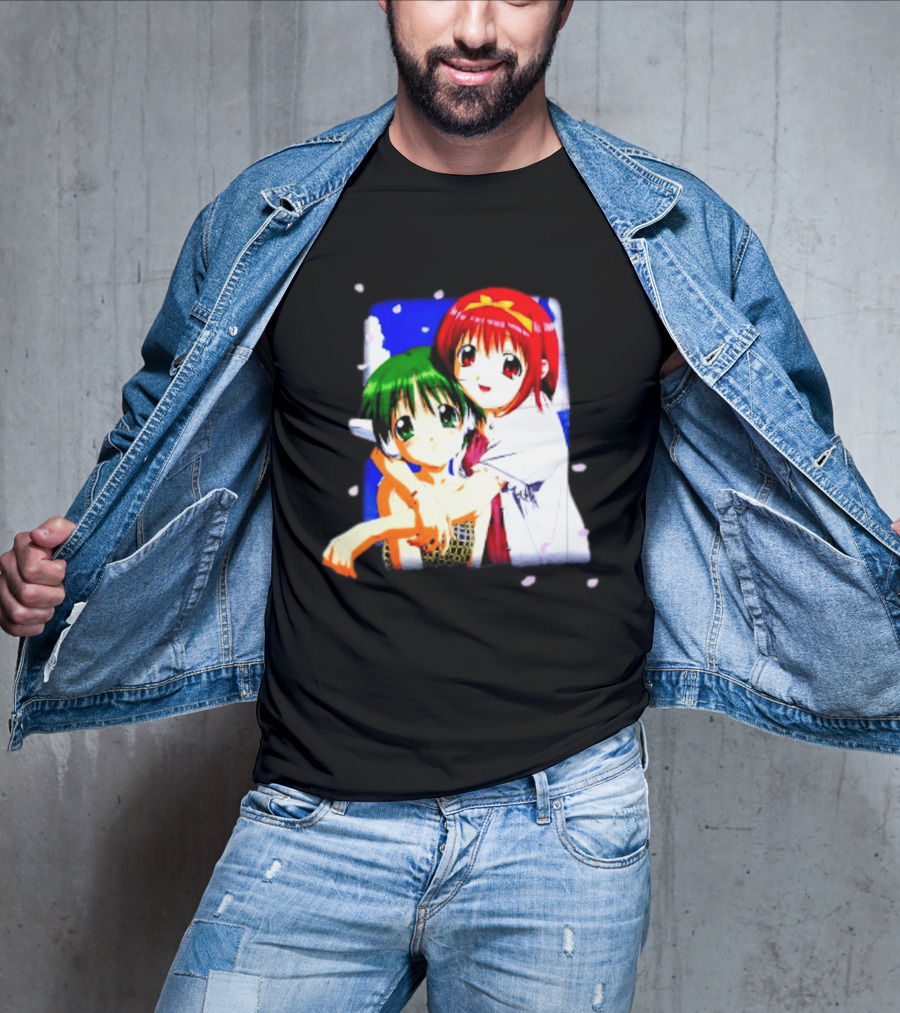 Aquaplus Hike Softgarage Chillweeb Anime Girls Cherry Blossom Hugging Scene T-Shirt