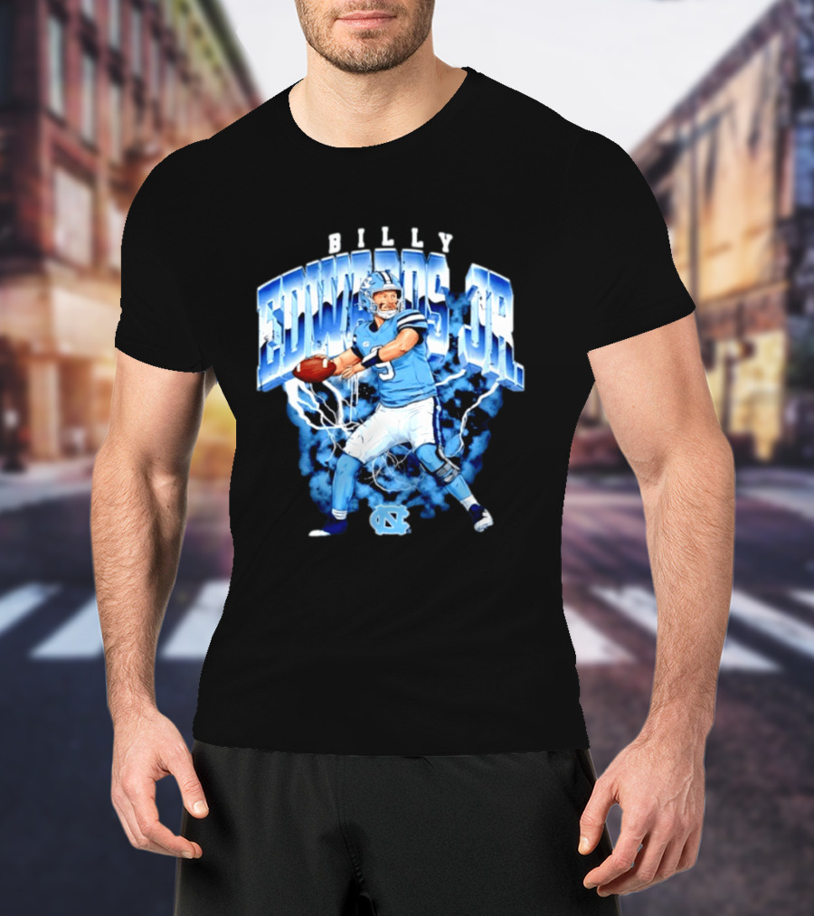Billy Edwards Jr 9 North Carolina Tar Heels NCAA Football Player T-Shirt