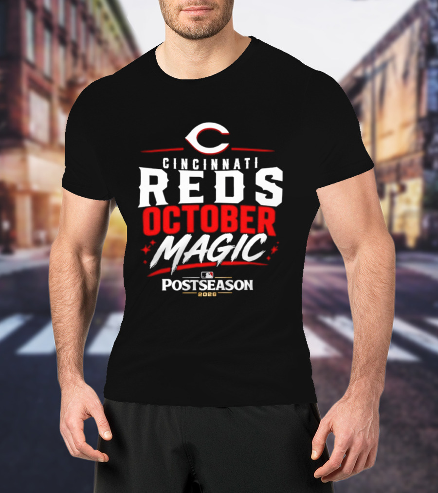 Cincinnati Reds October Magic 2026 MLB Postseason T-Shirt