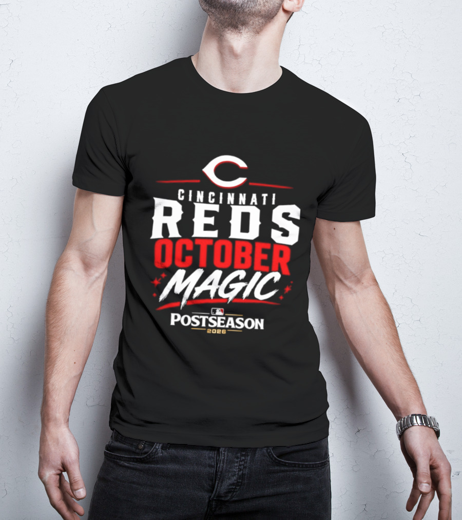 Cincinnati Reds October Magic 2026 MLB Postseason T-Shirt