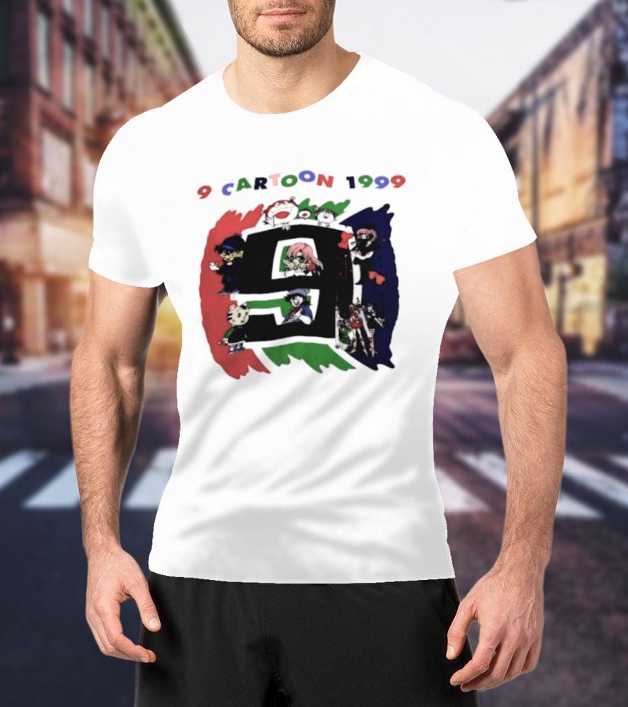 9 Cartoon 1999 Anime Characters Nostalgia T-Shirt