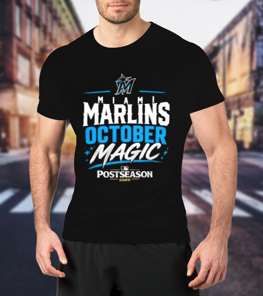 Miami Marlins October Magic 2026 MLB Postseason Celebration T-Shirt