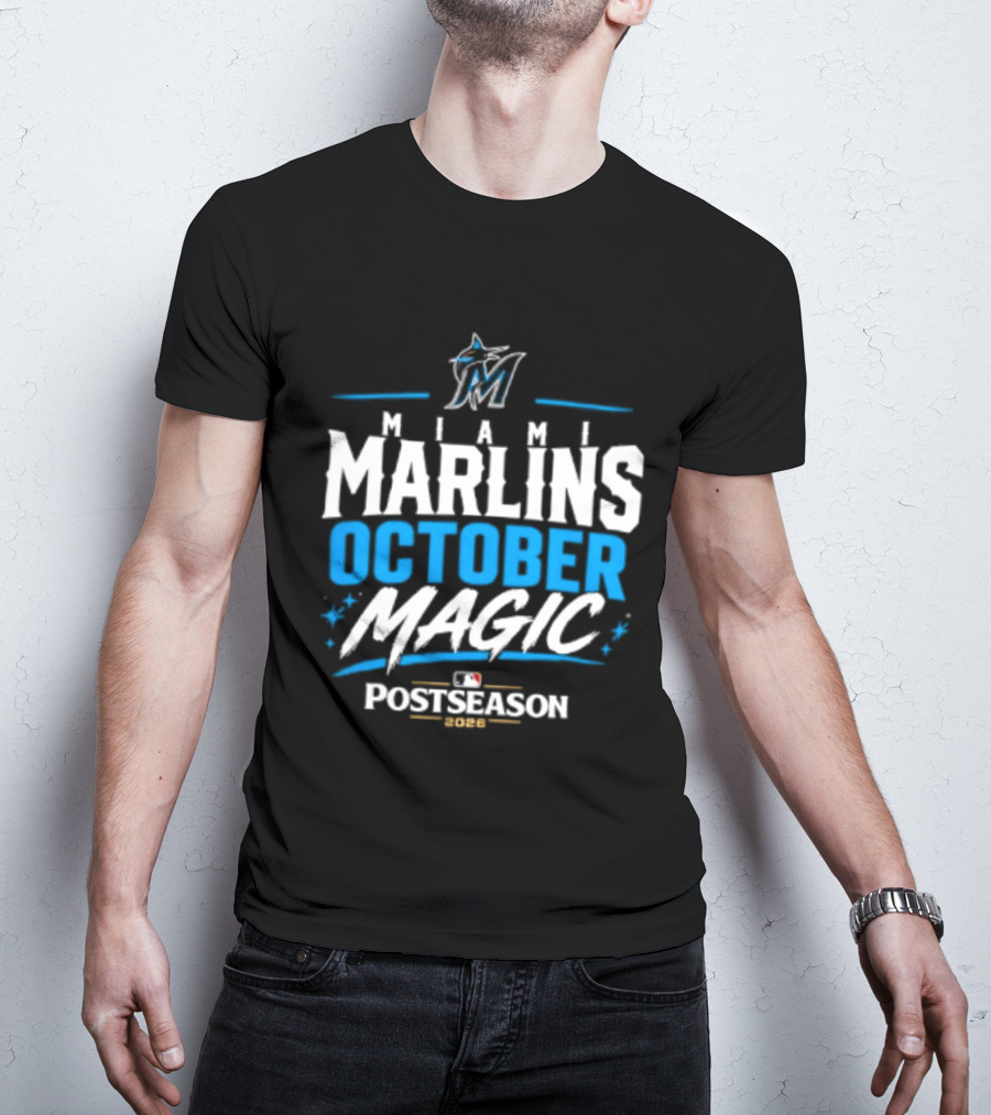 Miami Marlins October Magic 2026 MLB Postseason Celebration T-Shirt