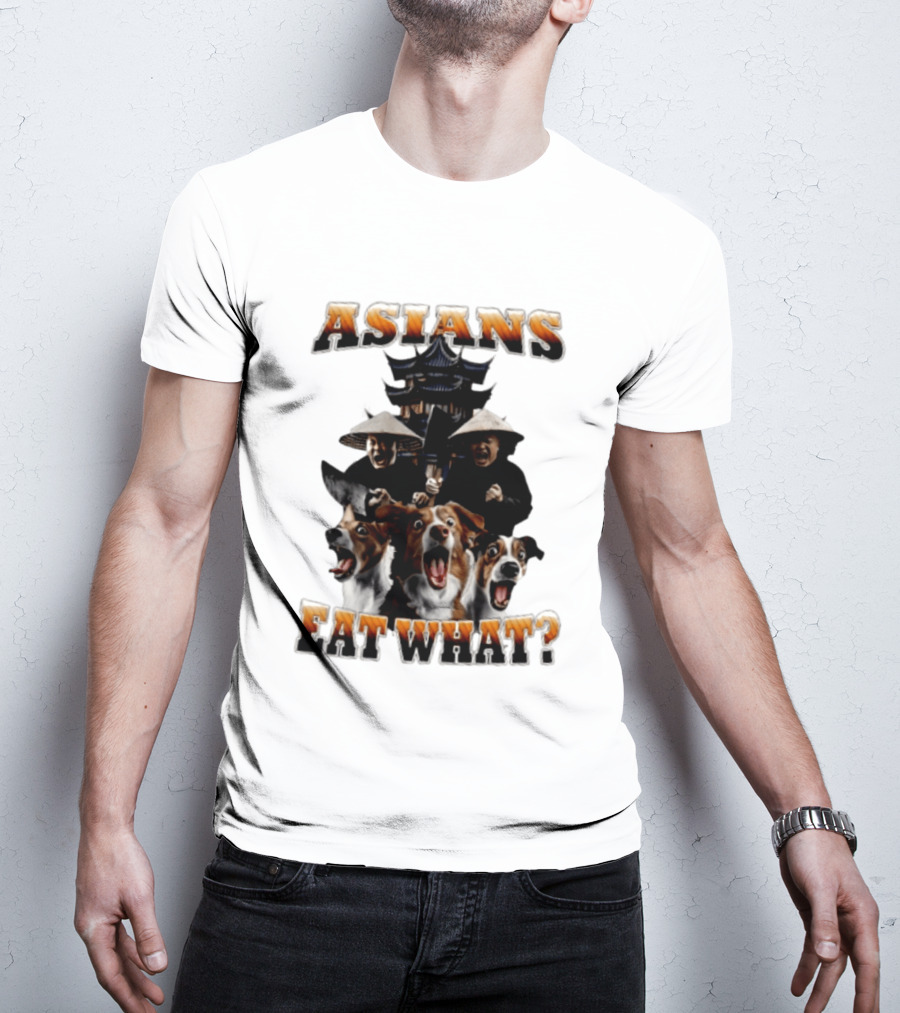 Asians Eat What Pagoda And Dogs Offensive Meme T-Shirt