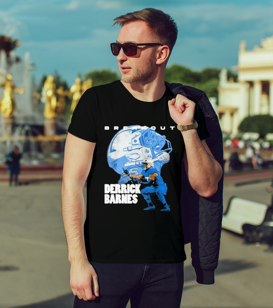 Derrick Barnes Detroit Lions Breakout Helmet T-Shirt