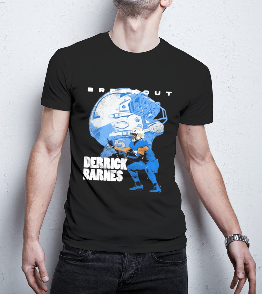 Derrick Barnes Detroit Lions Breakout Helmet T-Shirt