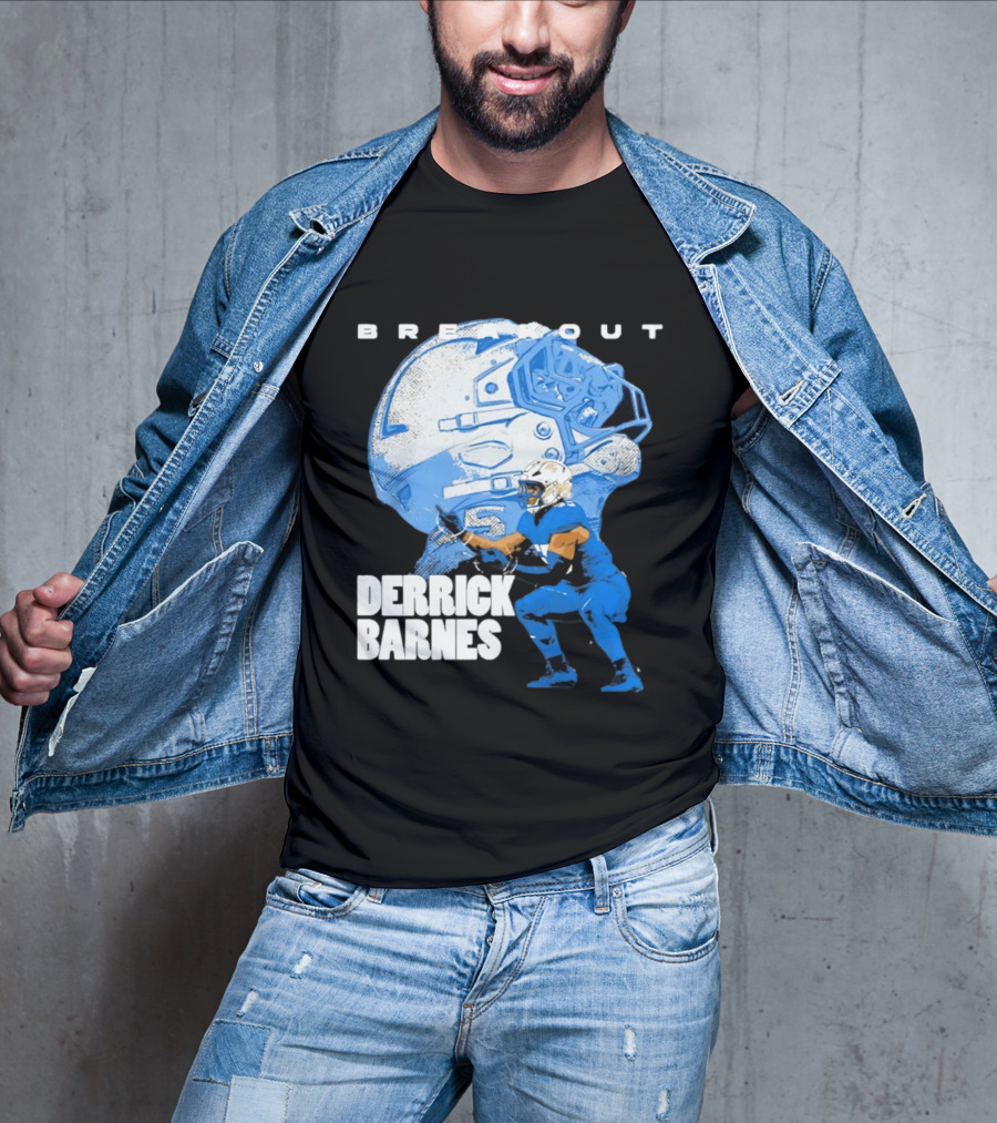 Derrick Barnes Detroit Lions Breakout Helmet T-Shirt
