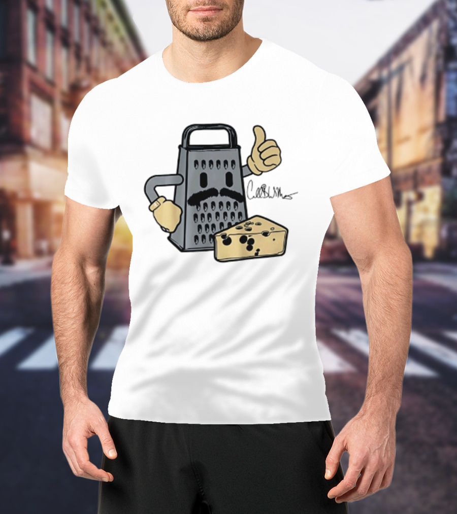 Caleb Williams Mustache Cheese Grater Thumbs Up Chicago Bears T-Shirt