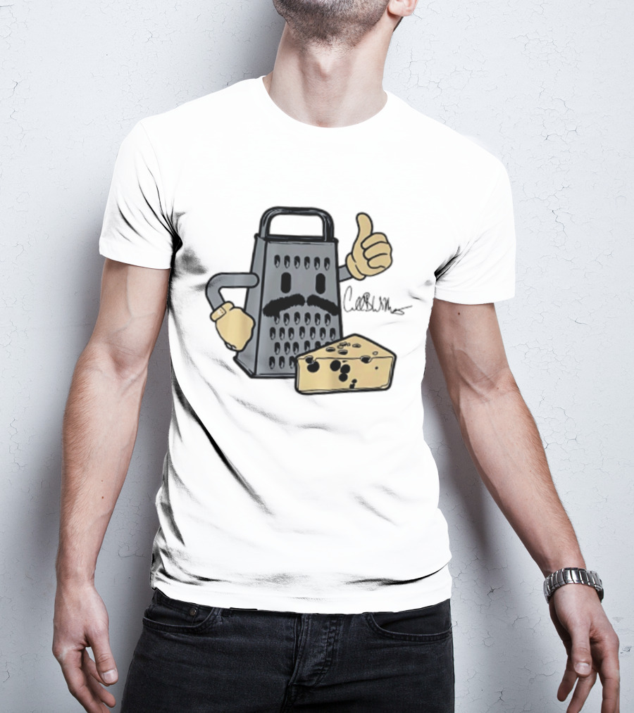 Caleb Williams Mustache Cheese Grater Thumbs Up Chicago Bears T-Shirt