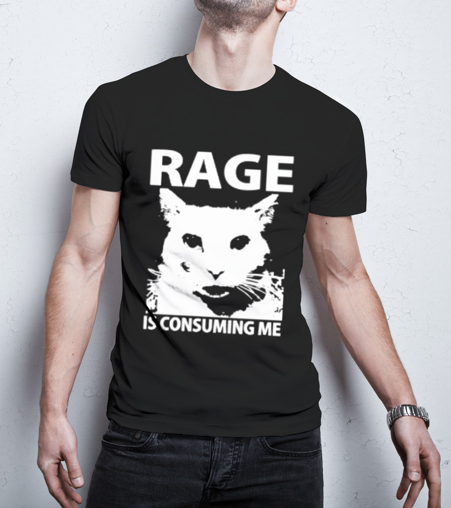 Rage Is Consuming Me Cat Meme T-Shirt