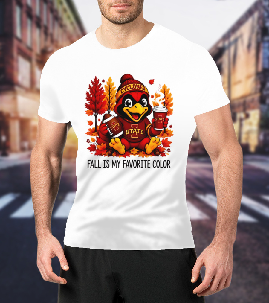 Iowa State Cyclones Fall Is My Favorite Color Football Leaves T-Shirt