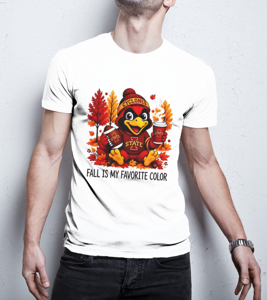 Iowa State Cyclones Fall Is My Favorite Color Football Leaves T-Shirt