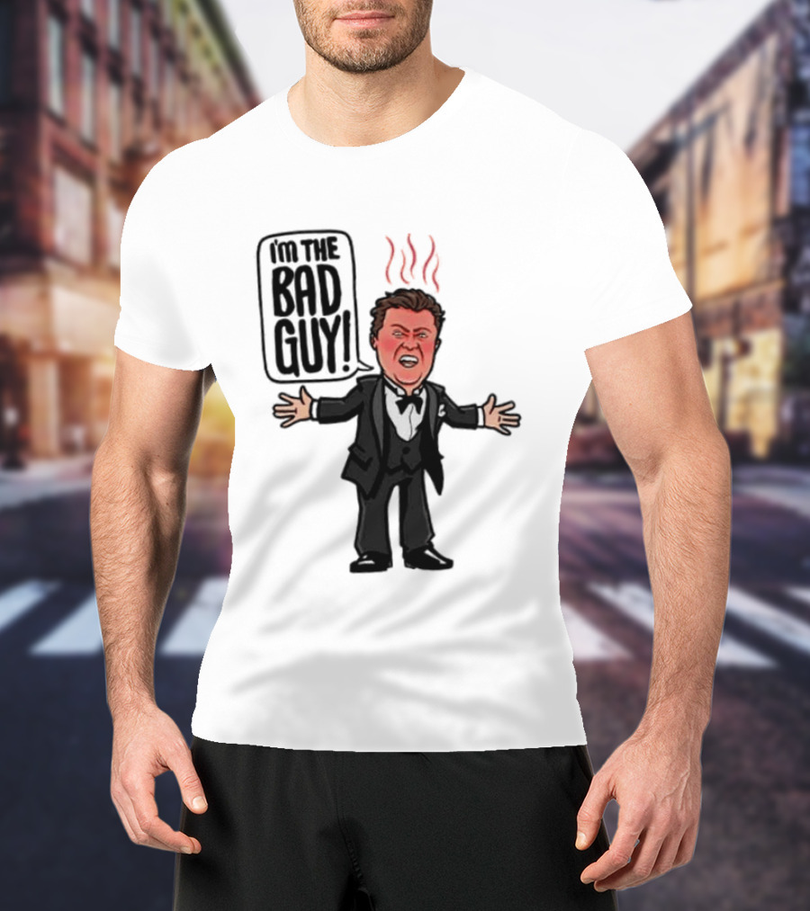 Say Hello To The Bad Guy Cartoon Flames Expression T-Shirt