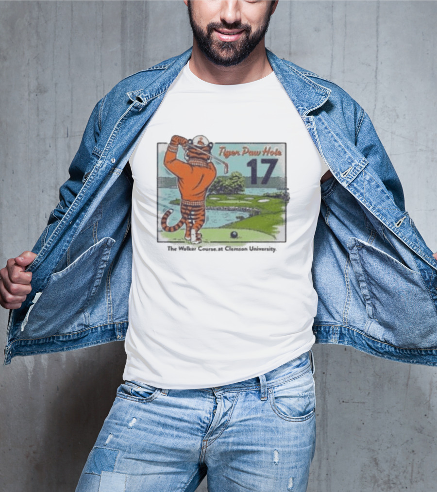 Tiger Paw Hole 17 The Walker Course Clemson University T-Shirt