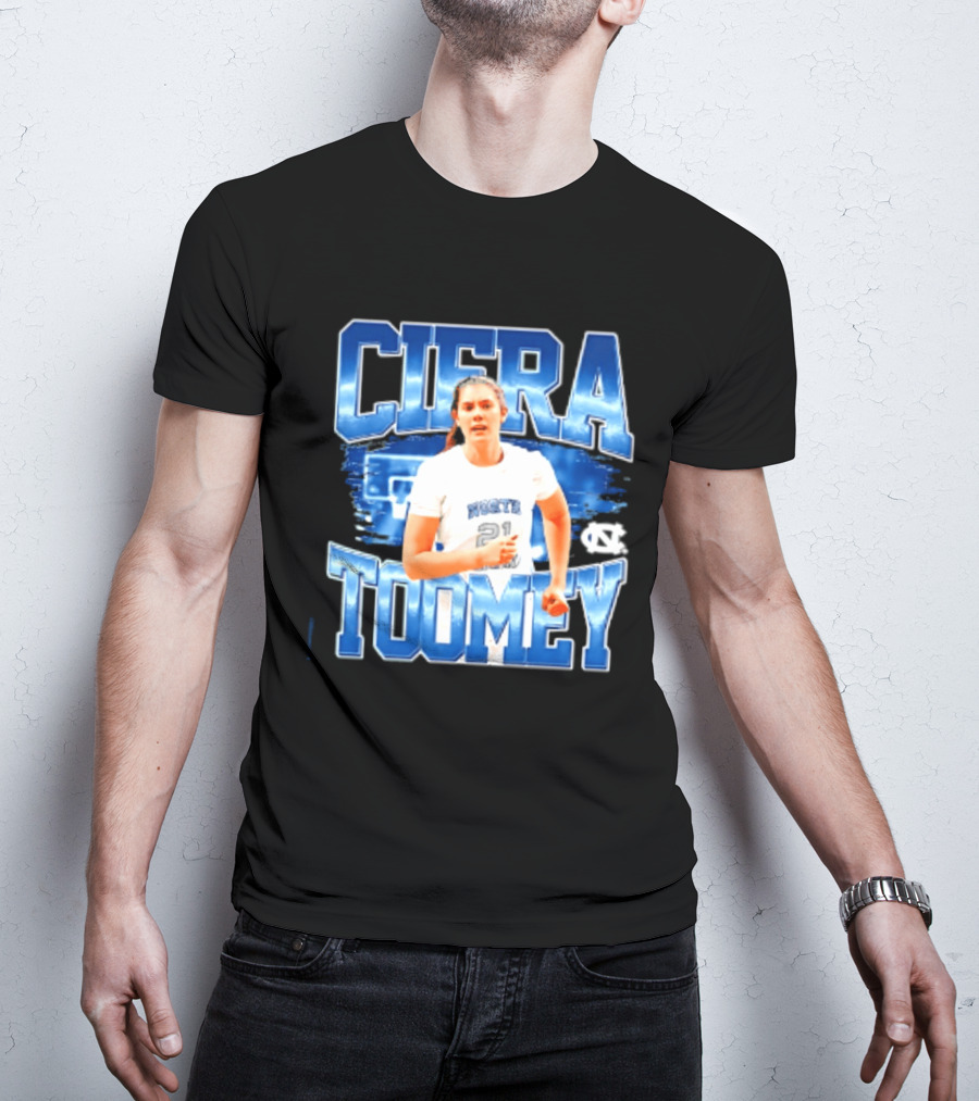 Ciera Toomey 21 North Carolina Tar Heels NCAA Women's Basketball T-Shirt