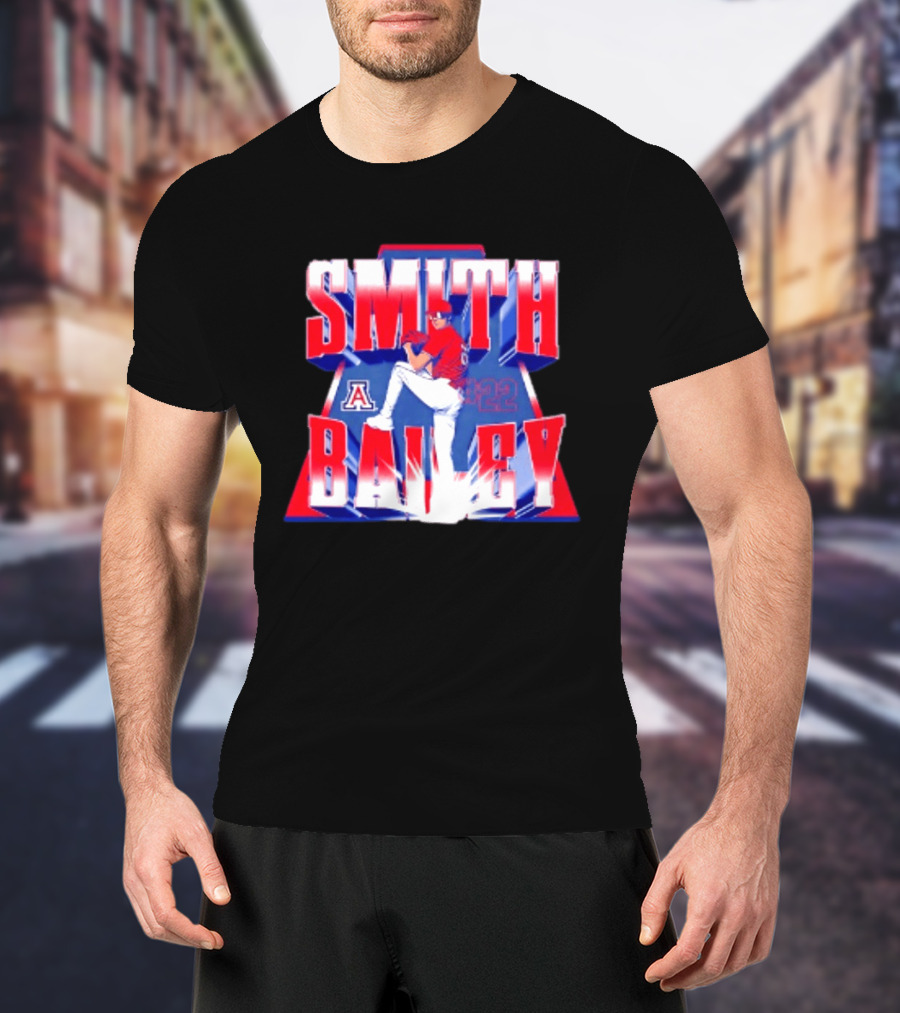 Smith Bailey 22 Arizona Wildcats NCAA Baseball Player T-Shirt