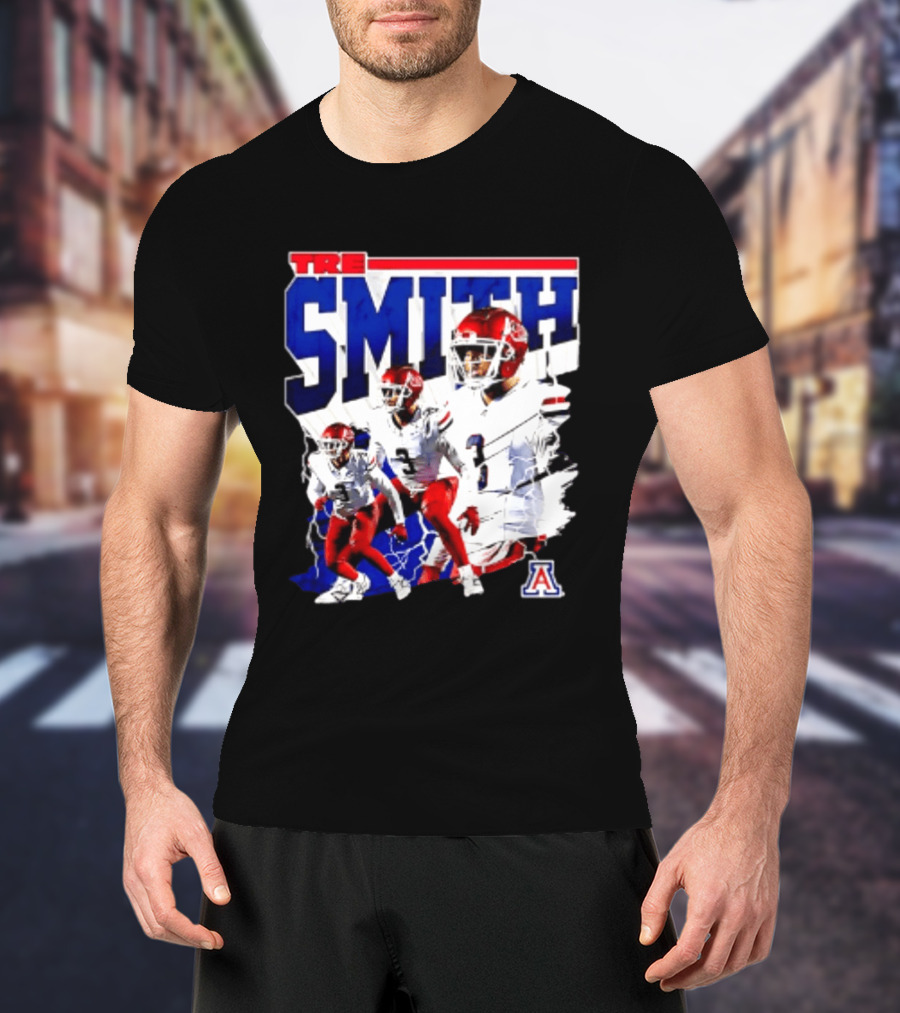 Tre Smith 3 Arizona Wildcats NCAA Football Player T-Shirt