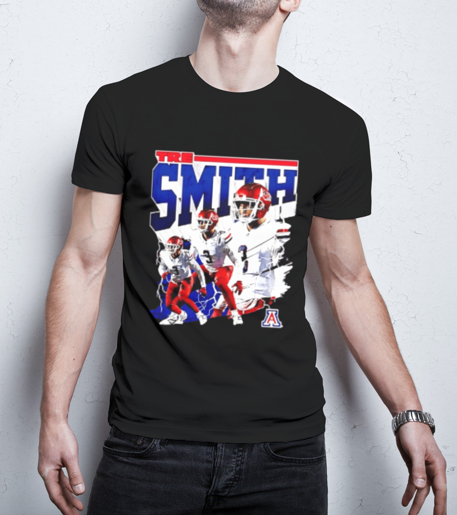 Tre Smith 3 Arizona Wildcats NCAA Football Player T-Shirt