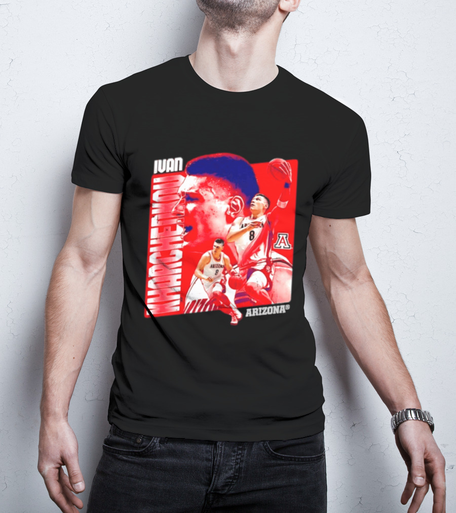 Ivan Kharchenkov 8 Arizona Wildcats NCAA Basketball Player T-Shirt