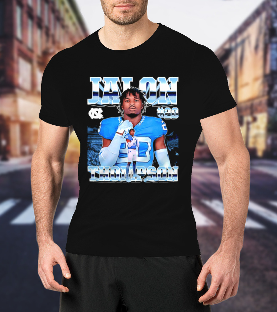Jalon Thompson 20 North Carolina Tar Heels NCAA Football T-Shirt