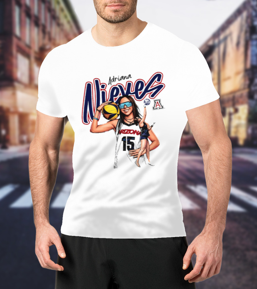 Adriana Nieves 15 Arizona Wildcats Beach Volleyball NCAA Player T-Shirt