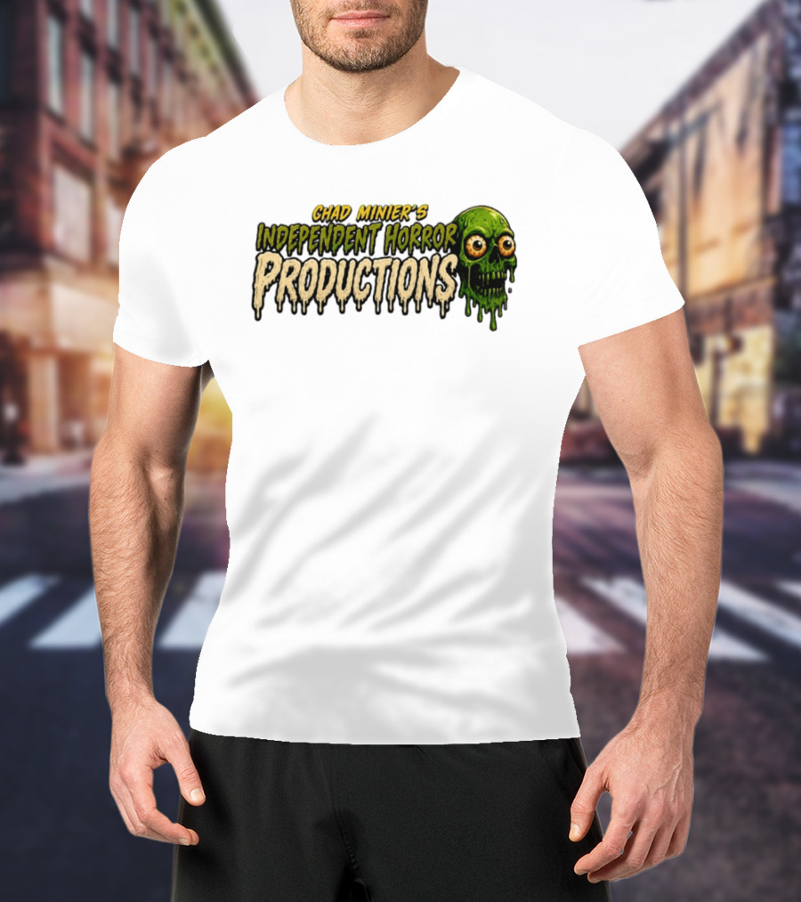 Chad Minier's Independent Horror Productions Skull Zombie T-Shirt