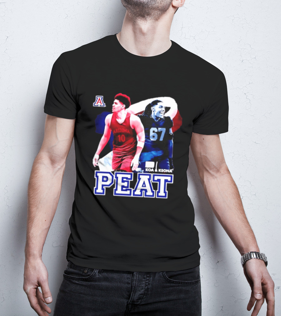 Koa And Keona Arizona Wildcats PEAT NCAA Football Player Name T-Shirt
