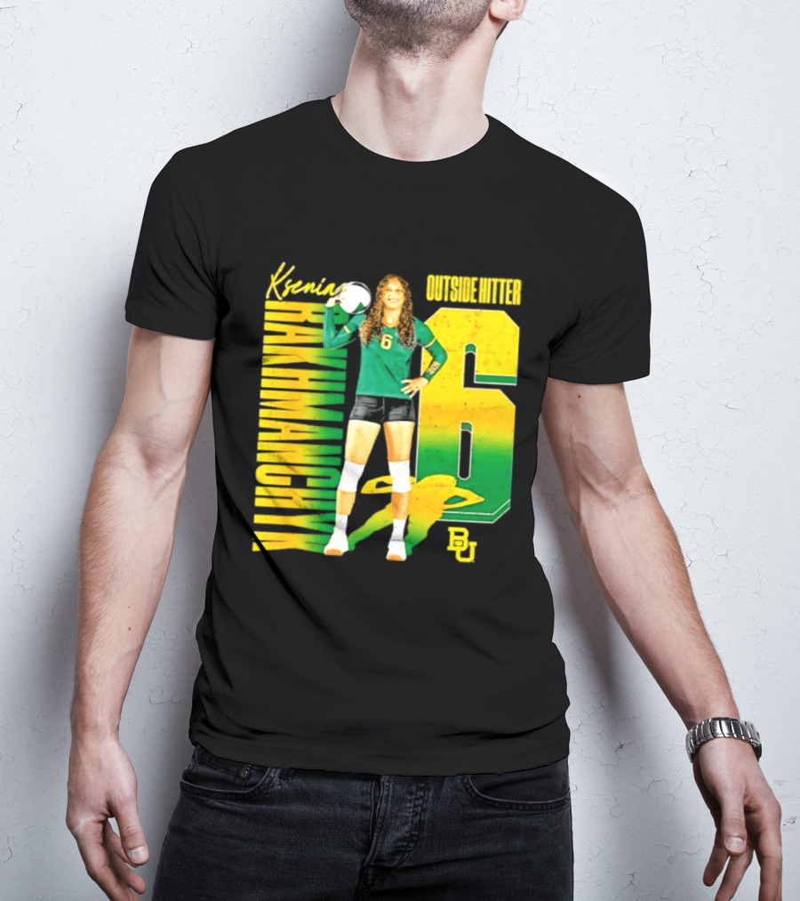 Kseniya Rakhmanchyk Outside Hitter 6 Baylor Bears Volleyball Player T-Shirt