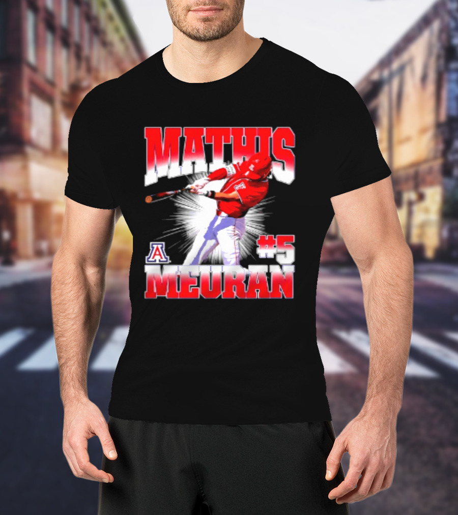Mathis Meurant #5 Arizona Wildcats NCAA Baseball Player T-Shirt