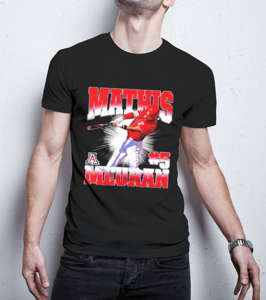 Mathis Meurant #5 Arizona Wildcats NCAA Baseball Player T-Shirt