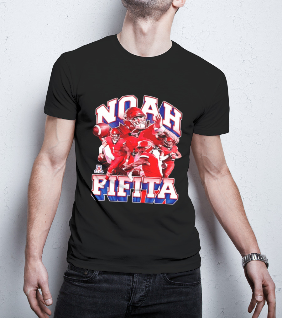 Noah Fifita 1 Arizona Wildcats NCAA Football Player Action Collage T-Shirt