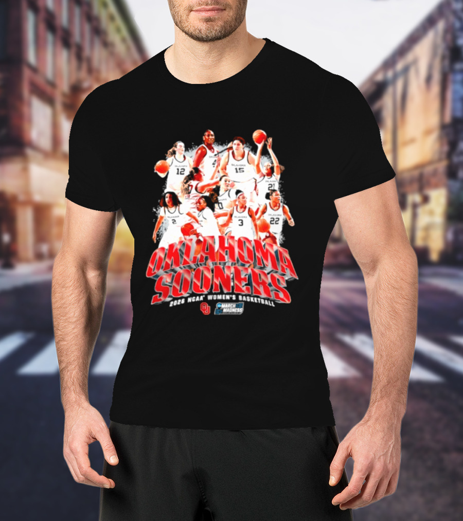 Oklahoma Sooners 2026 NCAA Women's Basketball Team Players Sportswear T-Shirt