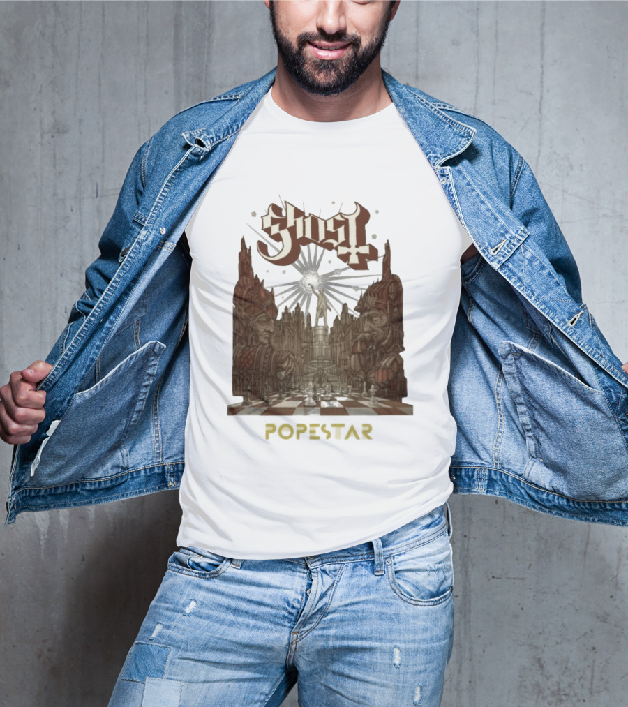 Ghost Popestar Chessboard Cathedral Gothic T-Shirt