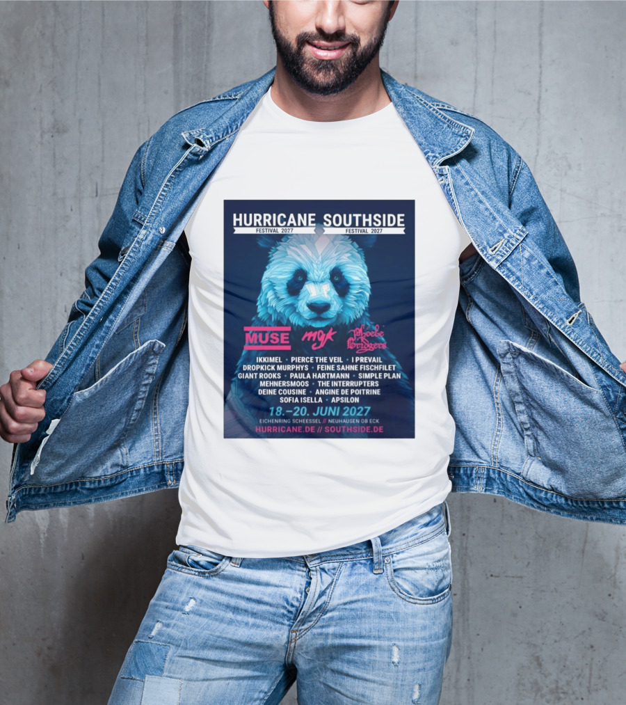 Hurricane Southside Festival 2027 Muse MGK Phoebe Bridgers Ikkimel June 18 20 Eichenring Scheessel Neuhause Ob Eck T-Shirt