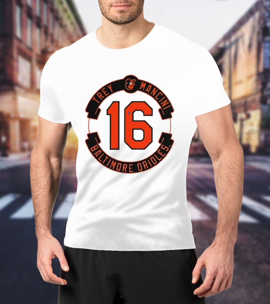 Trey Mancini 16 Baltimore Orioles MLB Baseball T-Shirt