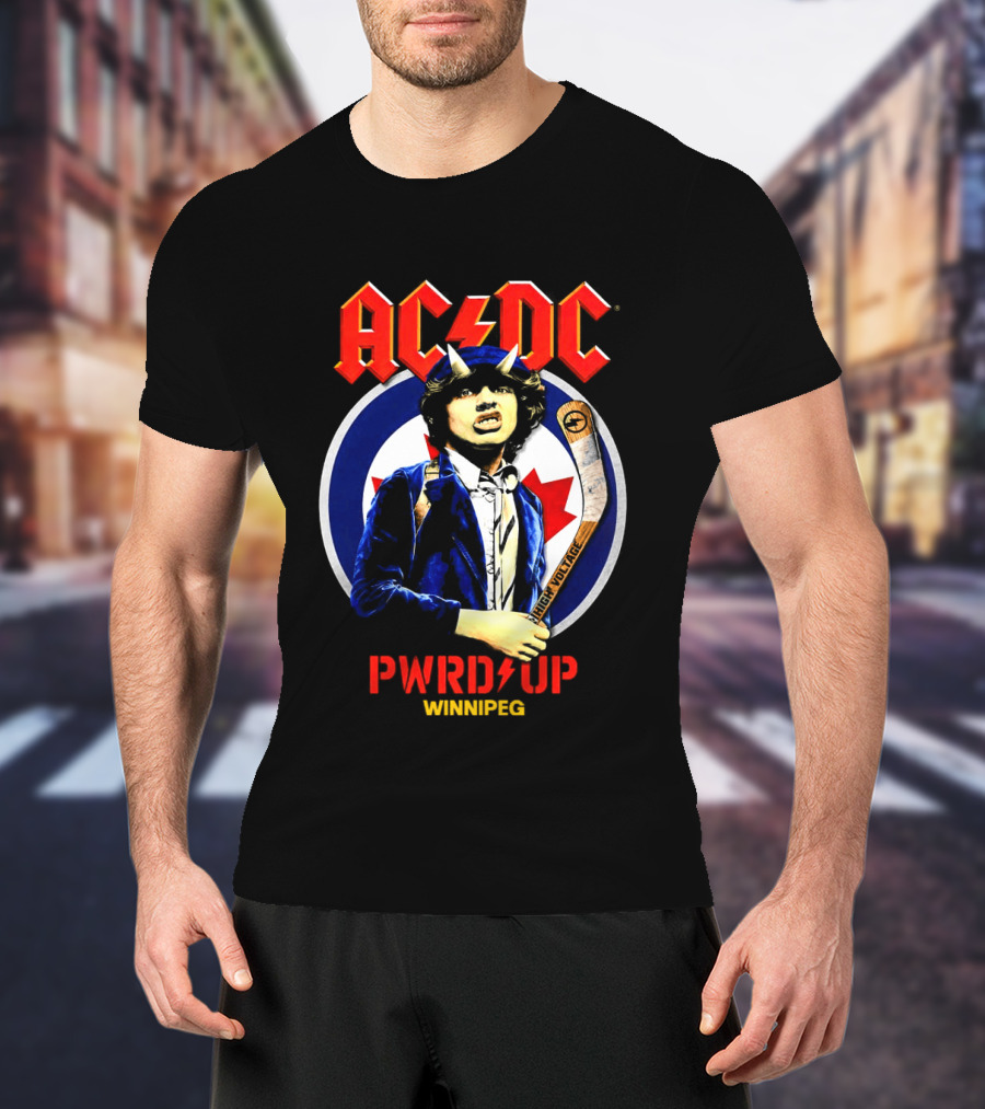 ACDC PWR Up Tour Winnipeg 2026 Hockey Theme Event T-Shirt