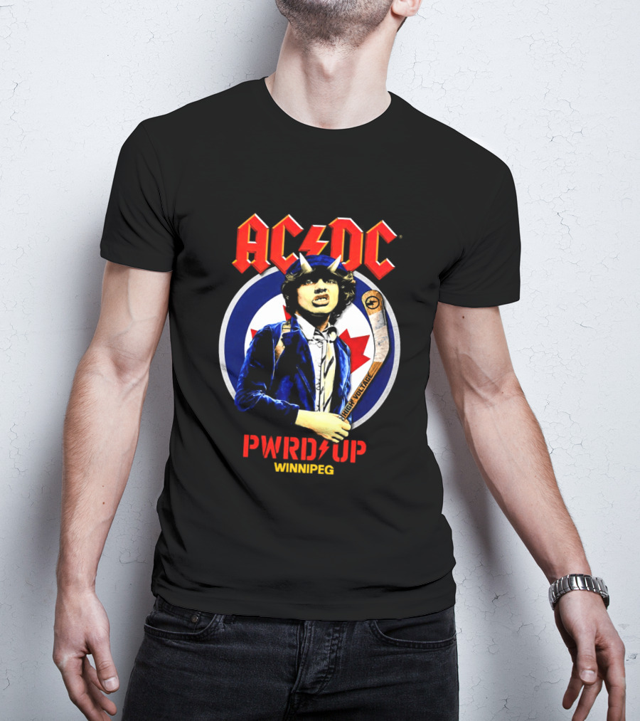 ACDC PWR Up Tour Winnipeg 2026 Hockey Theme Event T-Shirt