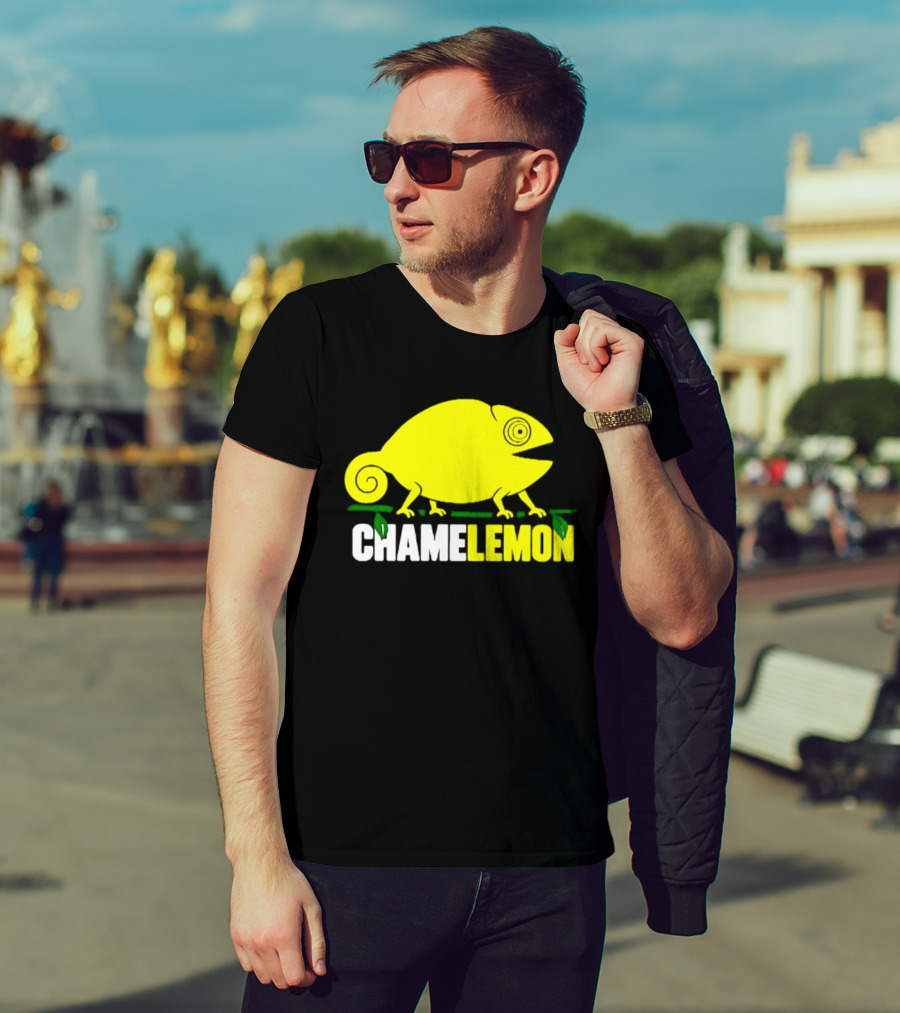 Chamelemon Chameleon Lemon Blend With Leaf Accent T-Shirt