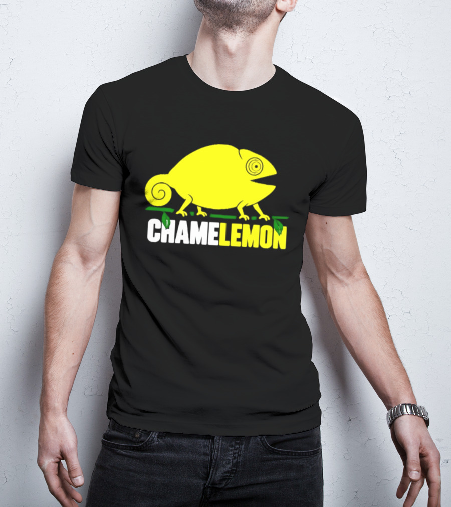 Chamelemon Chameleon Lemon Blend With Leaf Accent T-Shirt
