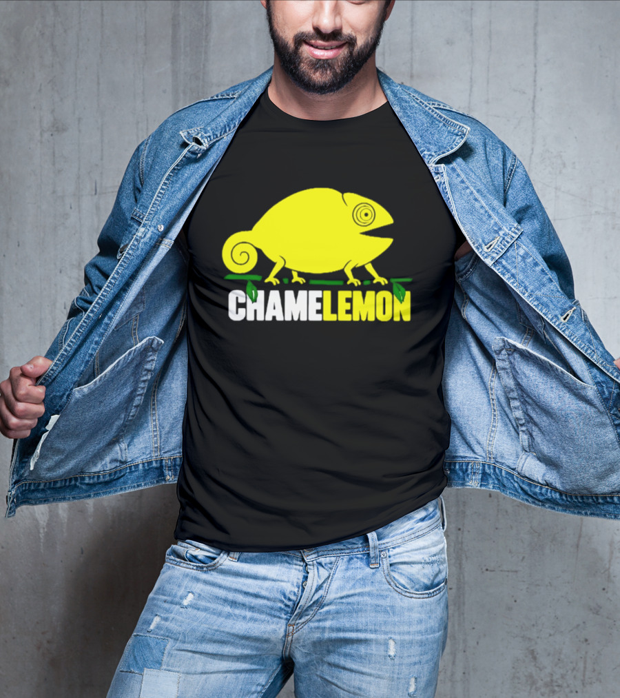 Chamelemon Chameleon Lemon Blend With Leaf Accent T-Shirt