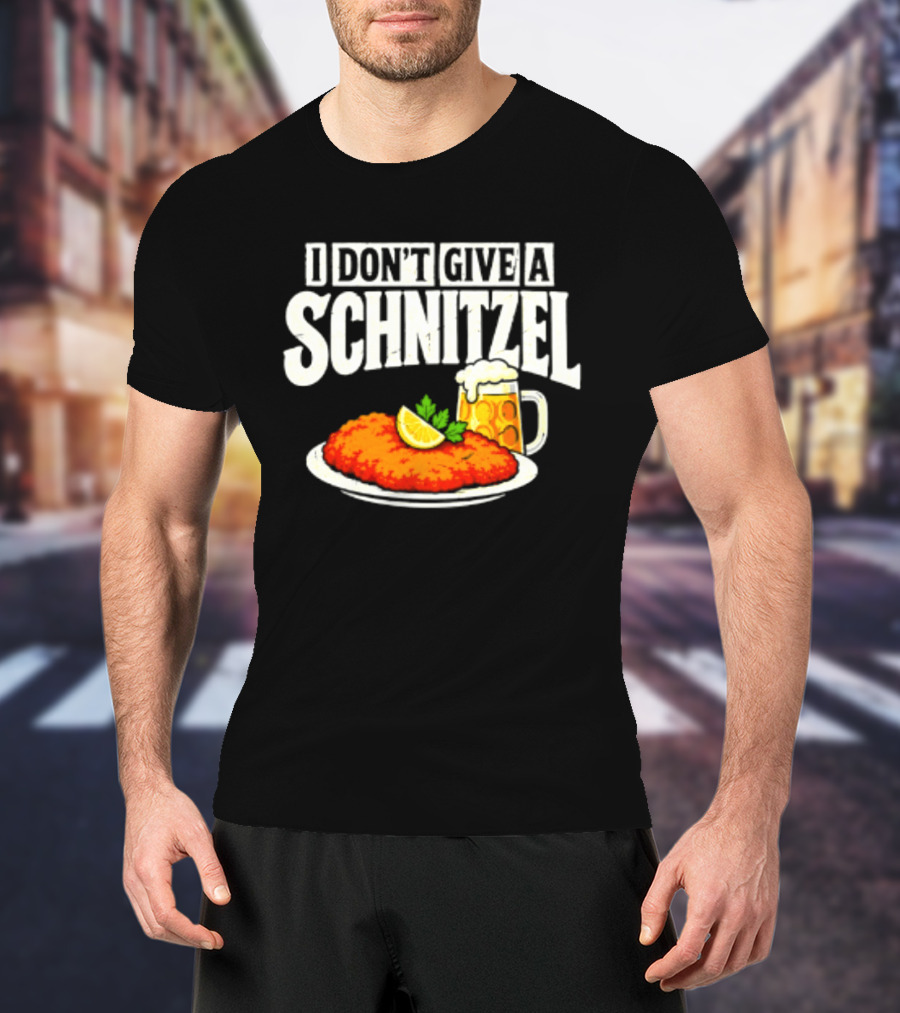 I Don't Give A Schnitzel German Beer Food Plate T-Shirt