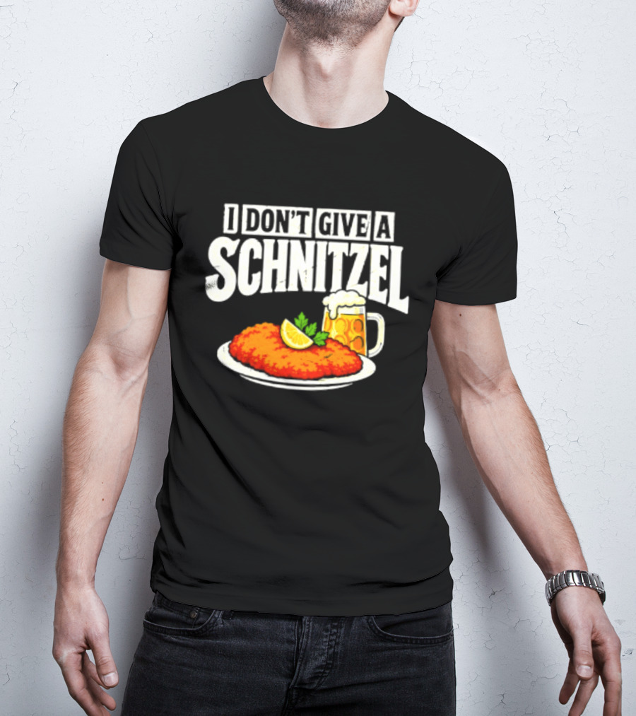 I Don't Give A Schnitzel German Beer Food Plate T-Shirt
